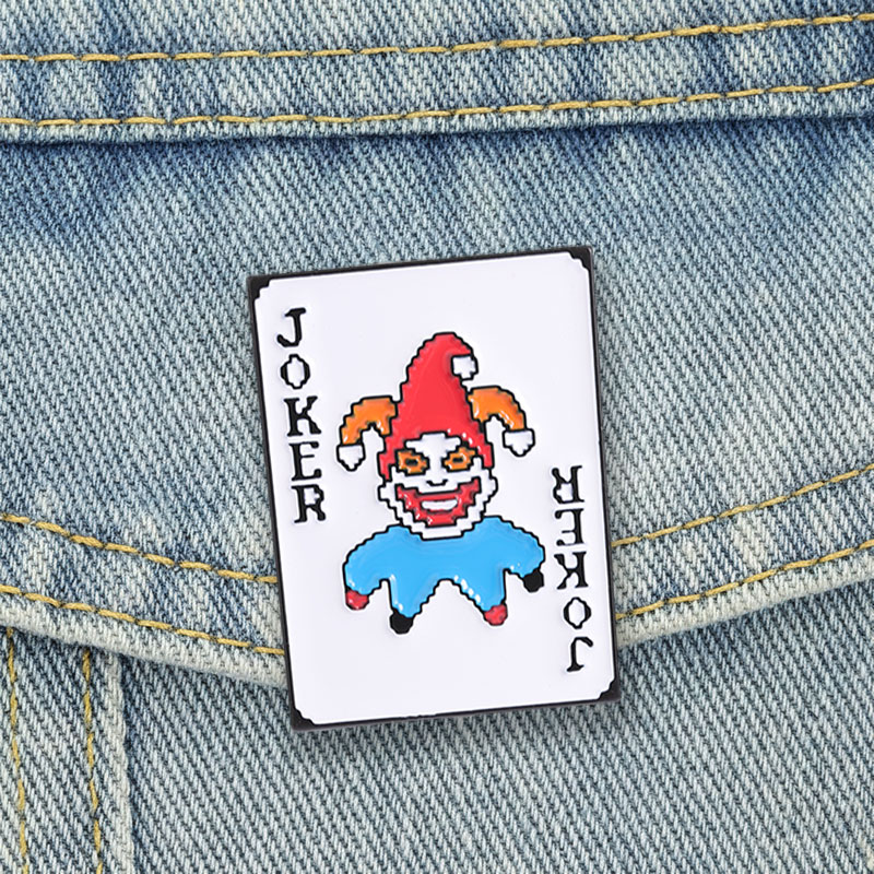 Poker Joker Enamel Pins Pixel  - Joker Gaming Accessories ulasan dan harga
