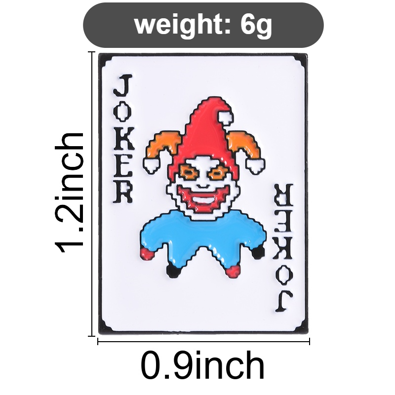Poker Joker Enamel Pins Pixel  - Joker Gaming Accessories ulasan dan harga