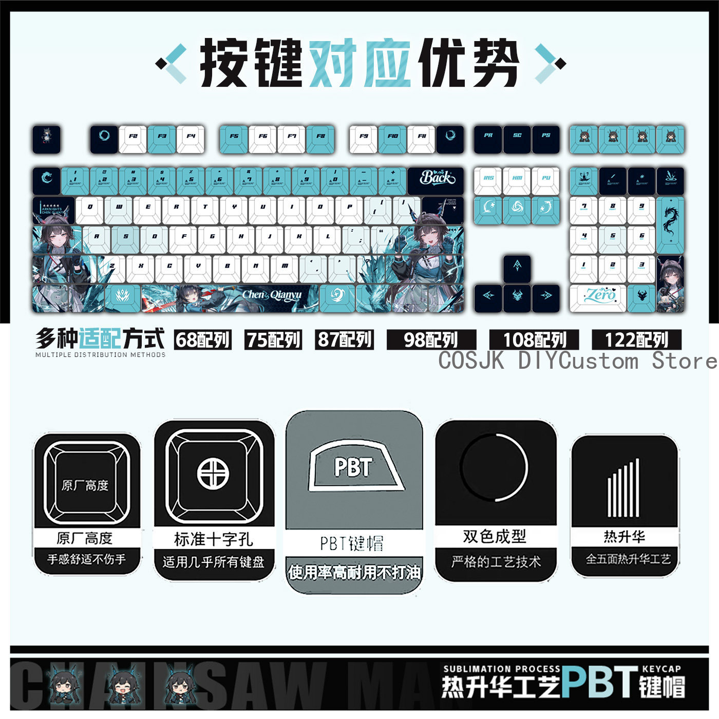 122 Keys Anime Chen Qianyu Ark - Gaming Accessories Anime ulasan dan harga