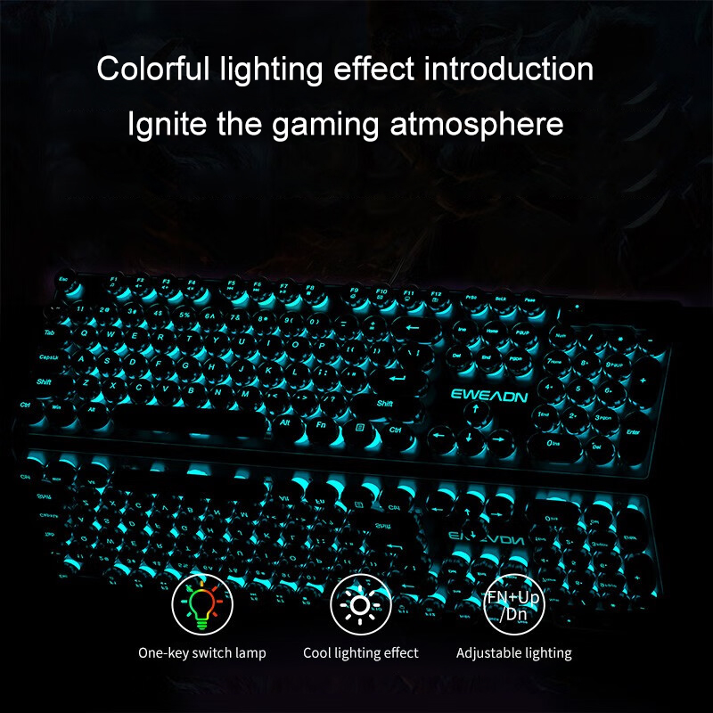 EWEADN Typewriter Gaming Keybo - Gaming Accessories Keyboards ulasan dan harga