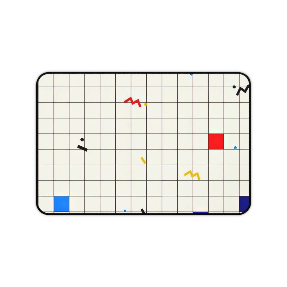 Retro Geometric Grid Desk Mat  - Gaming Accessories Retro ulasan dan harga