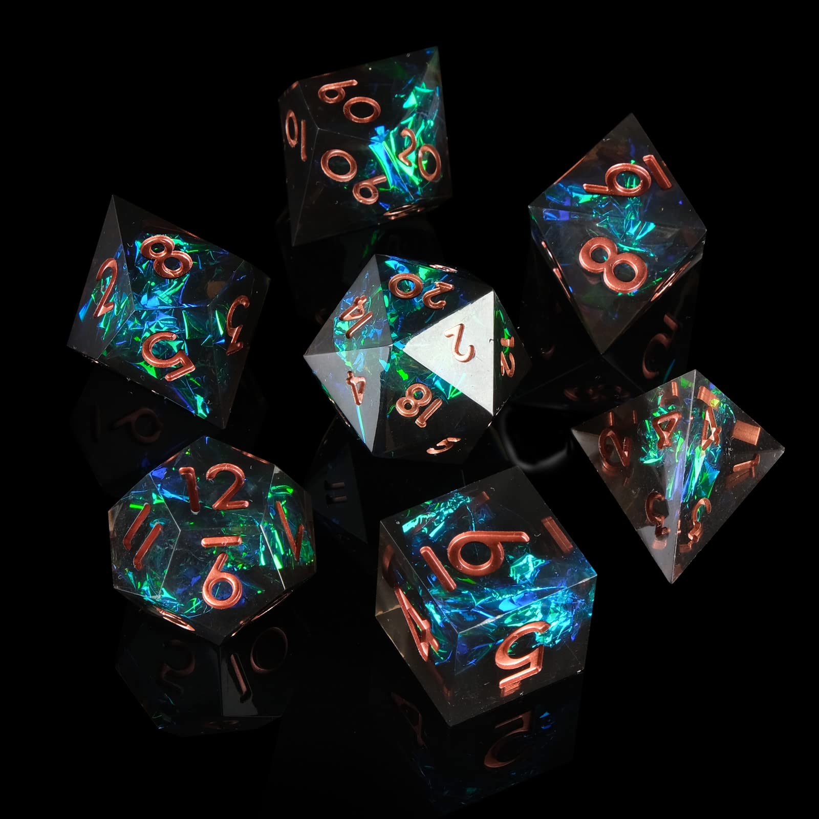 Resin Sharp Edge DND Dice Set  - Gaming Handheld Accessories ulasan dan harga