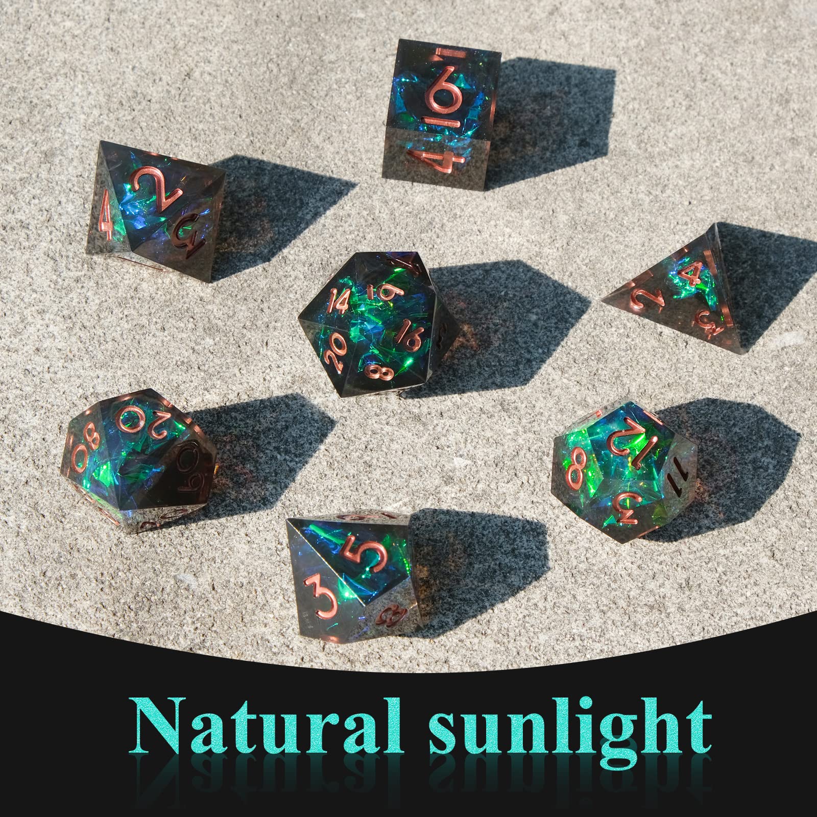 Resin Sharp Edge DND Dice Set  - Gaming Handheld Accessories ulasan dan harga
