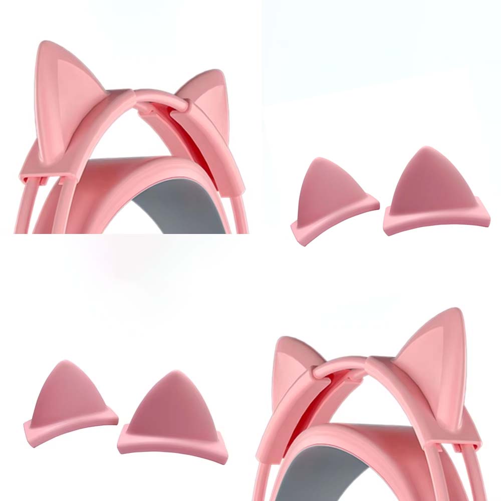 Pink Silicone Cat Ears Pendant - Gaming Accessories Girls ulasan dan harga