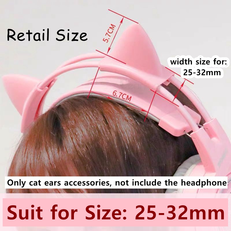 Pink Silicone Cat Ears Pendant - Gaming Accessories Girls ulasan dan harga