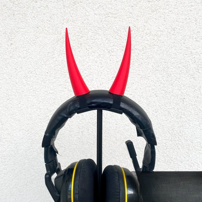 Red Devil Fiend Horns Headset  - Gaming Accessories Girls ulasan dan harga