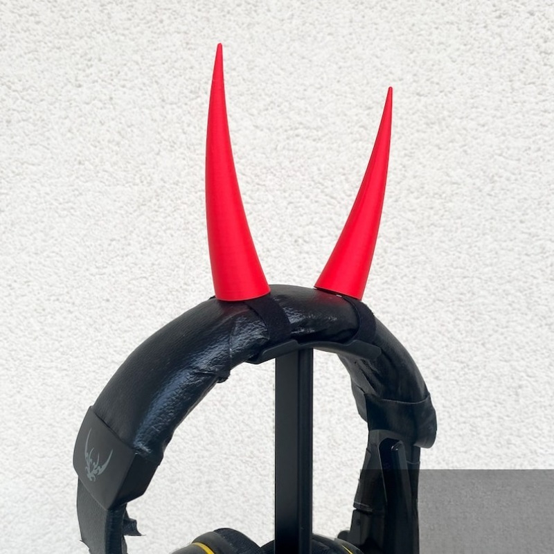 Red Devil Fiend Horns Headset  - Gaming Accessories Girls ulasan dan harga